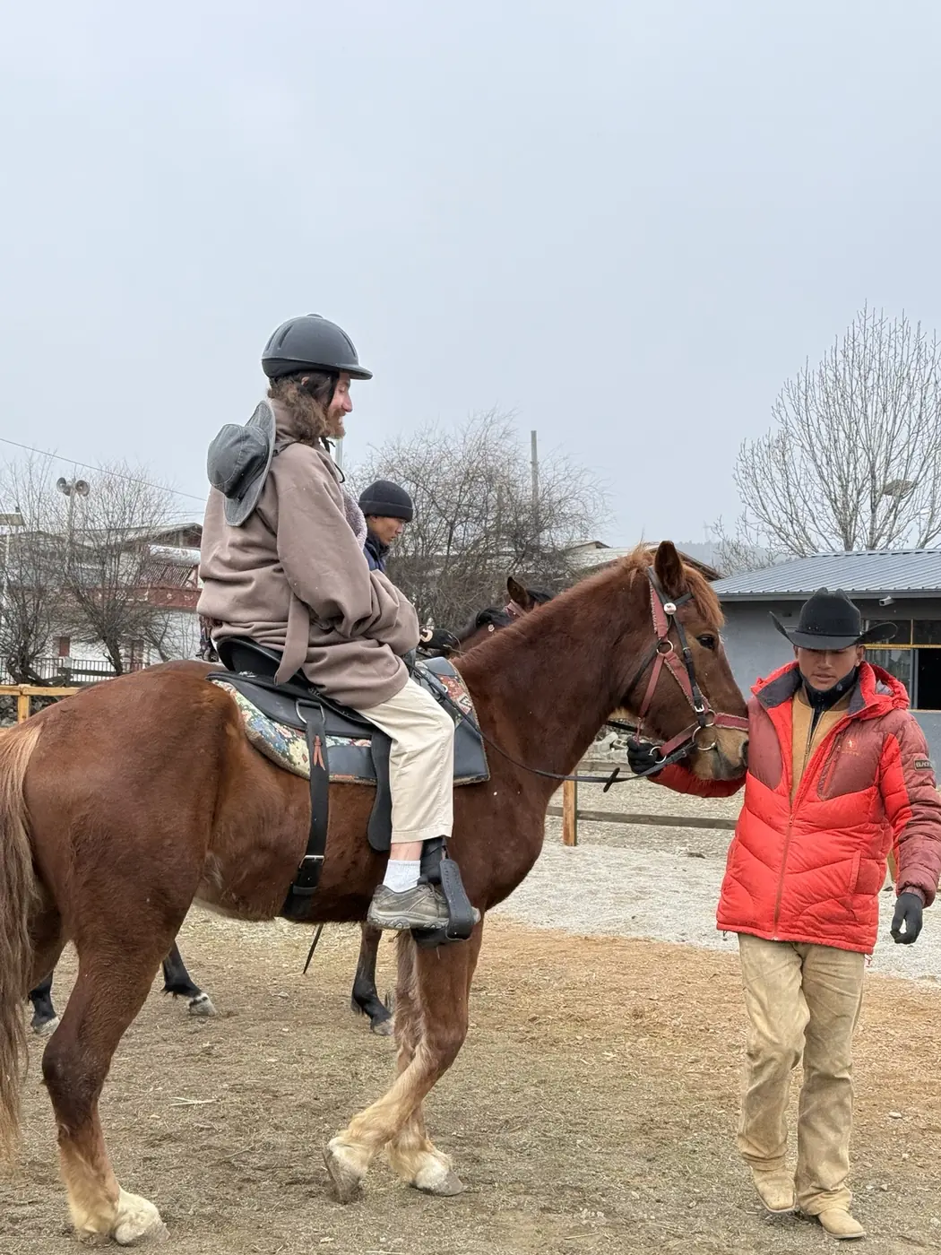 A guest riding in Shangri-La