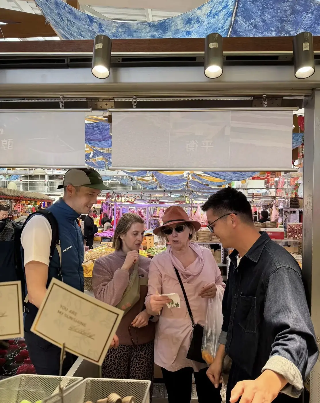 A guest exploring a local market
