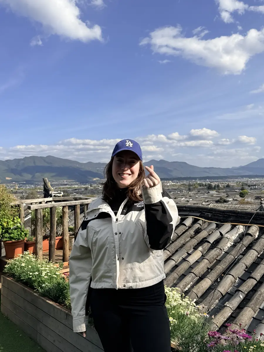 A solo traveller looking over Lijiang